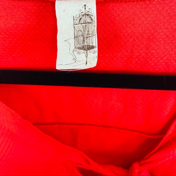 Francesca’s red bow tie blouse size medi… - Picture 4 of 5